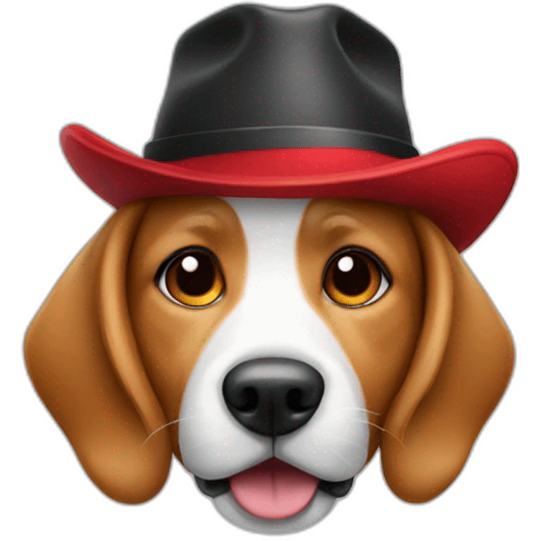 Dog with a red hat emoji