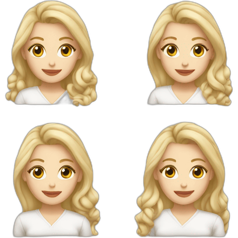 A barista blonde hair making latte art emoji