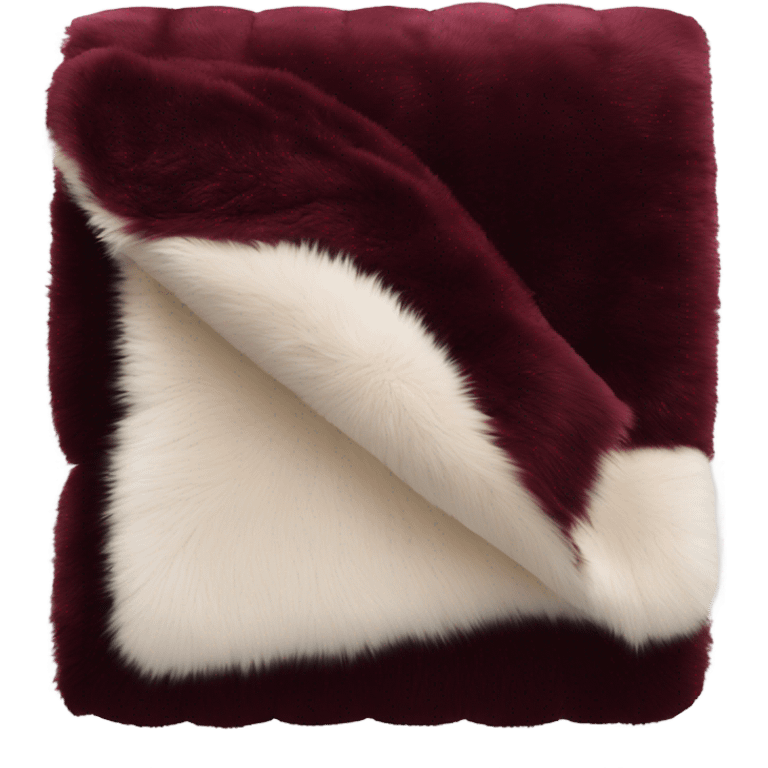 burgundy luxury fur folded blanket emoji