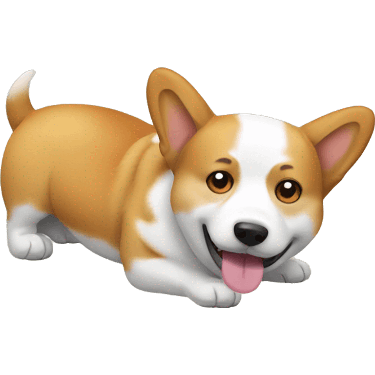 Sick corgi emoji