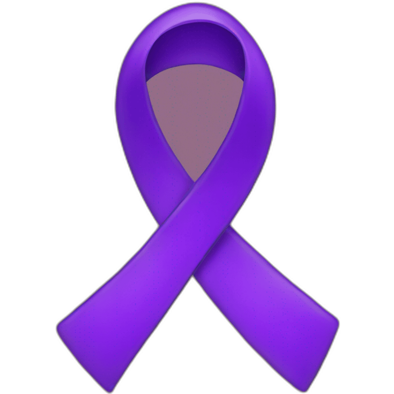 purple cancer ribbon emoji