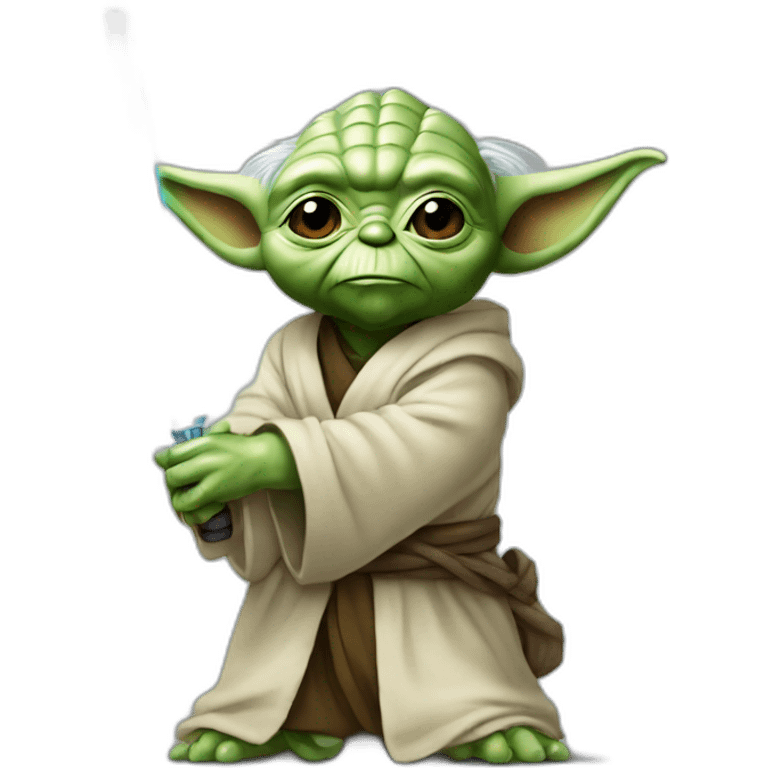 Yoda-avec-son-sabre-laser emoji