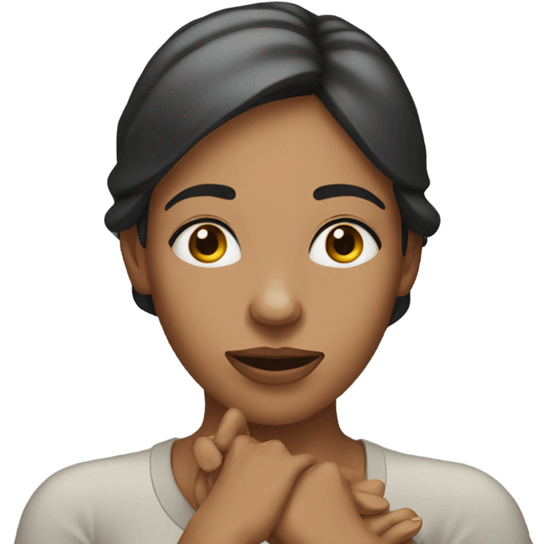 woman with hand on face emoji