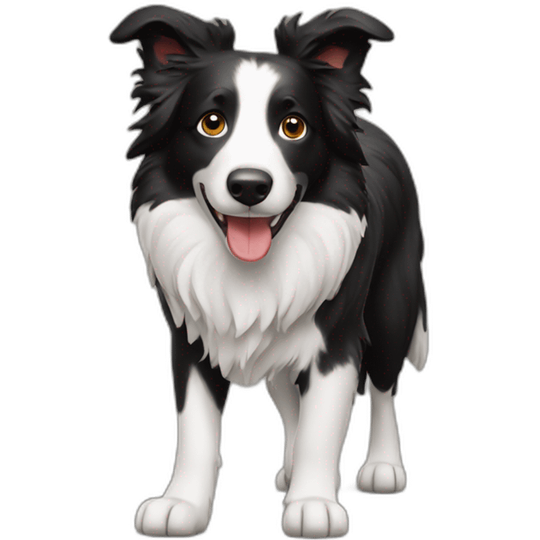 Walking a border collie emoji