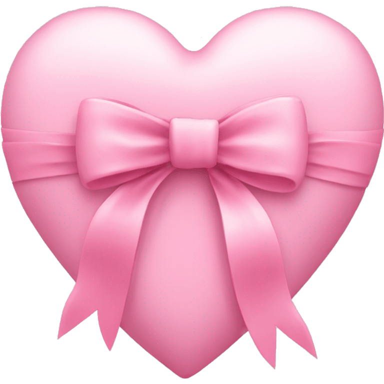 a soft pink heart with a bow emoji