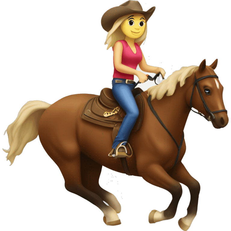 Barrel racing emoji