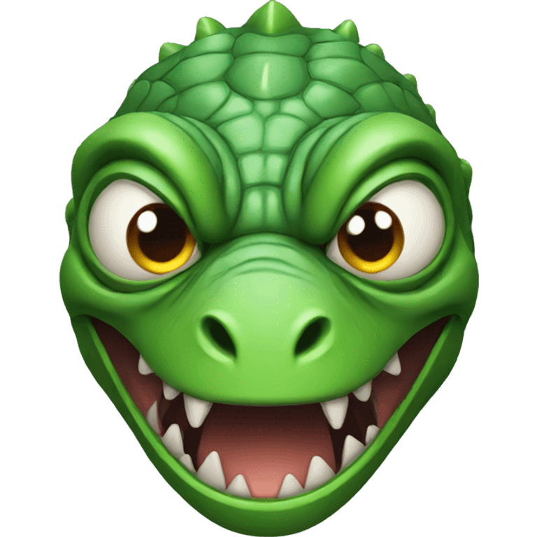 angry humanoid lizard face emoji