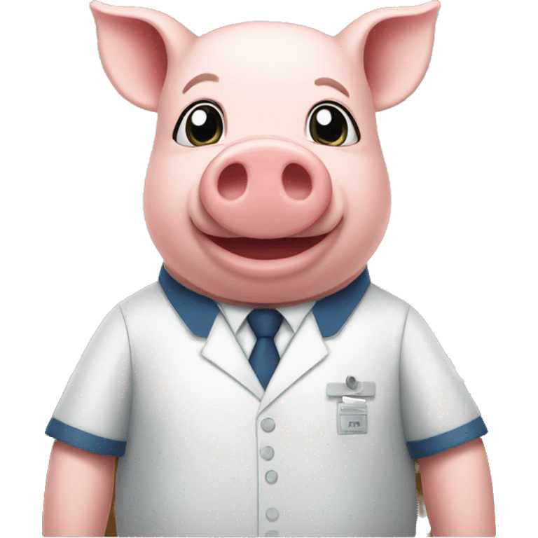 pig working as a hotel recepcionist emoji