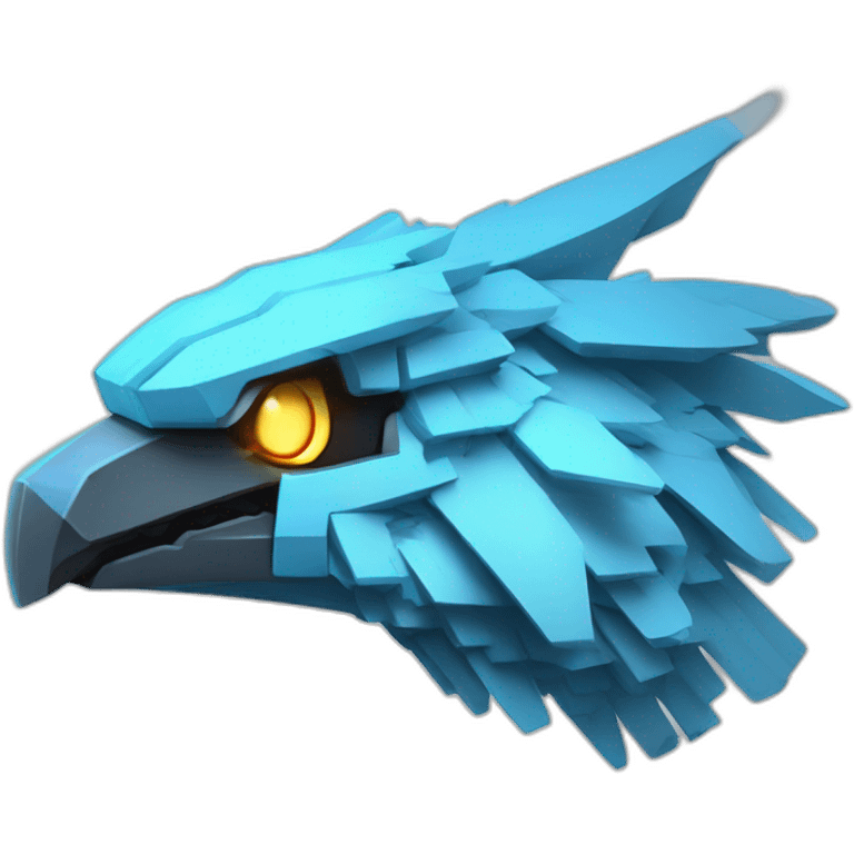 Minecraft Articuno Cyberpunk Head emoji