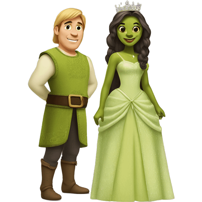 Princess and shrek emoji