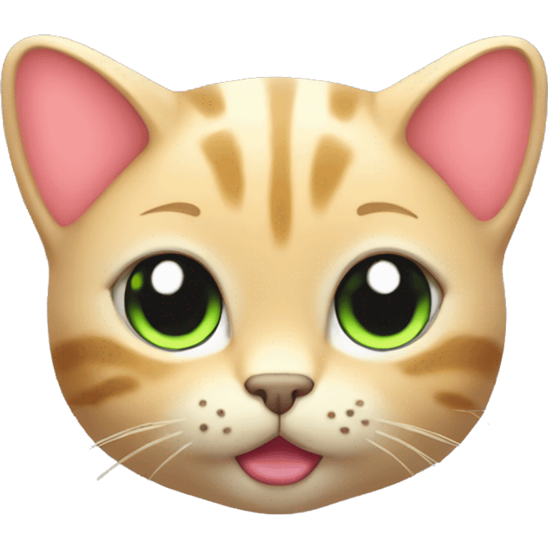 Kawaii neon sand cat     emoji