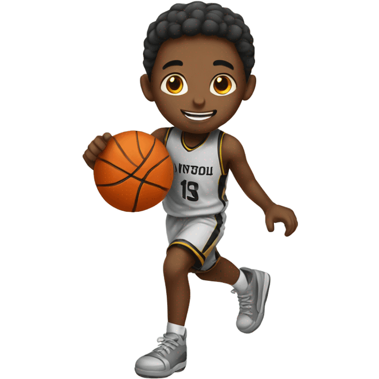 Kid playing basketball emoji