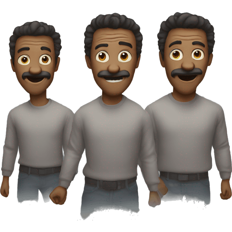 three crazy mans emoji