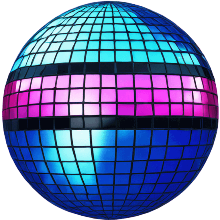 Pink and blue disco ball emoji