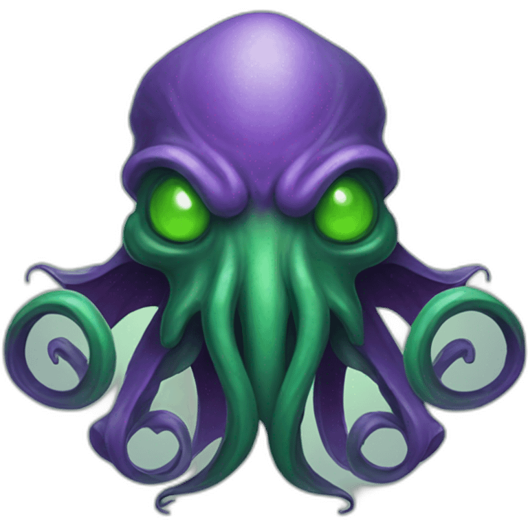 green/purple cthulhu emoji