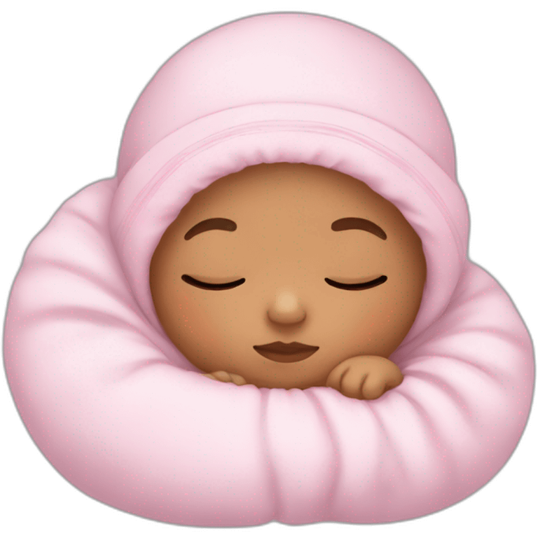 Light skin sleeping newborn emoji