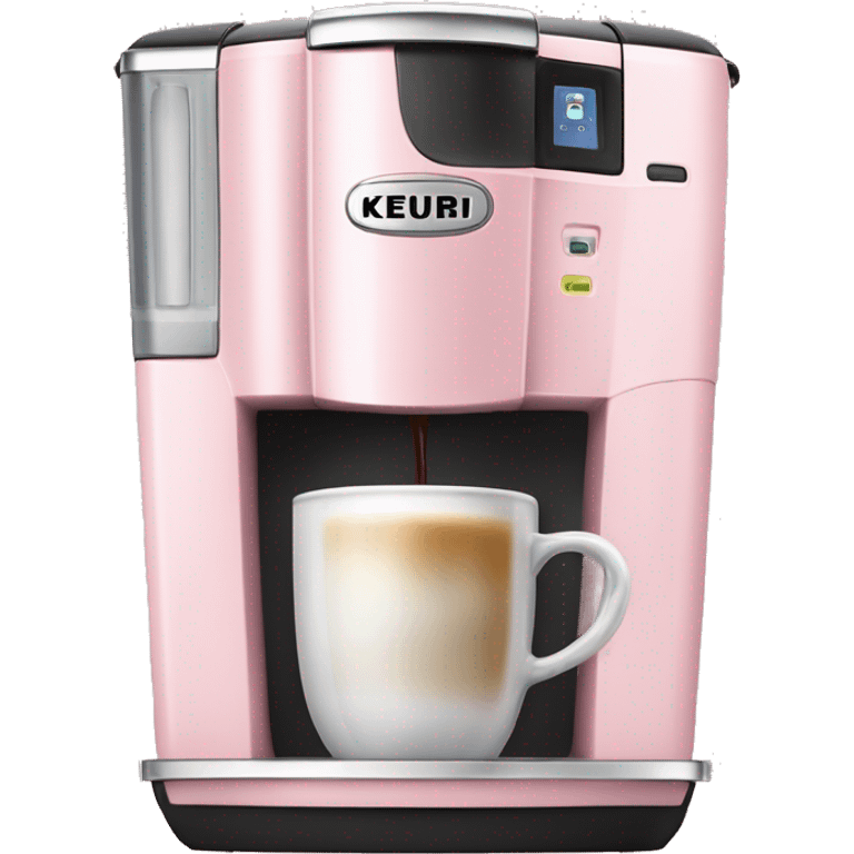 Realistic light pink keurig coffee machine emoji