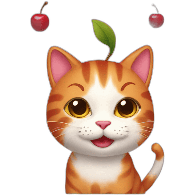 Cherry cat emoji