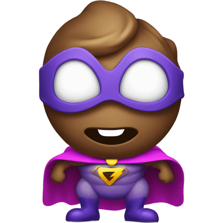 Poop super hero emoji