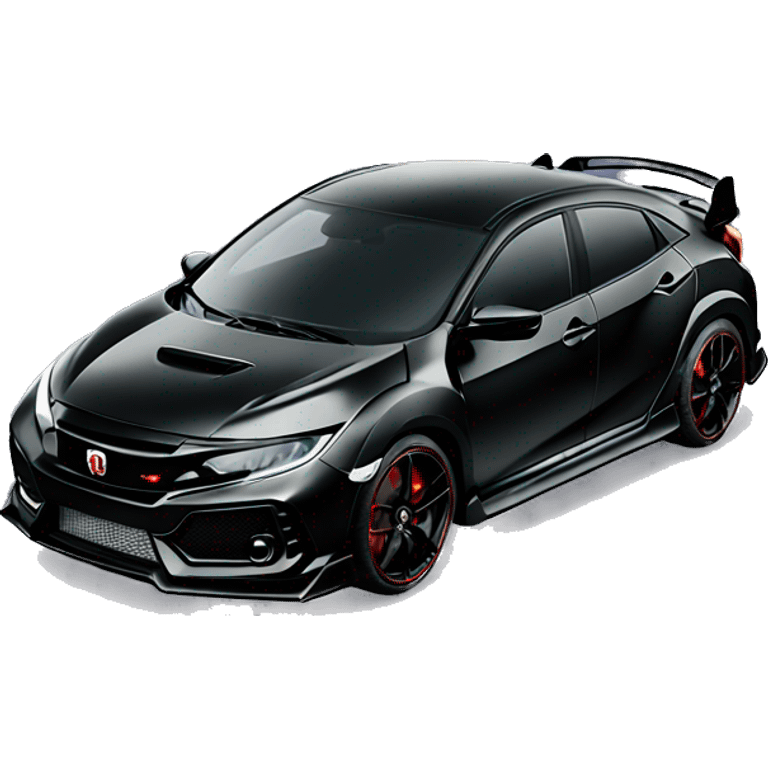 Black Honda civic type r  emoji