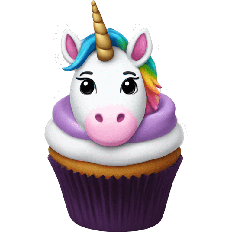 Unicorn cupcake  emoji