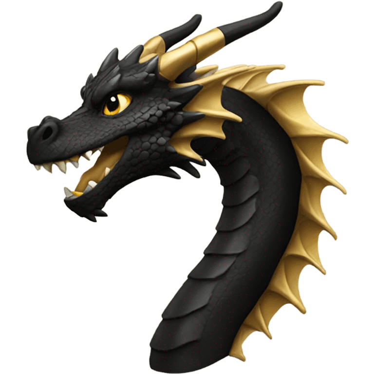 Black and gold dragon emoji