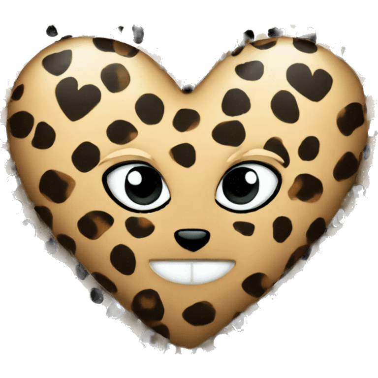 Heart with leopard pattern emoji