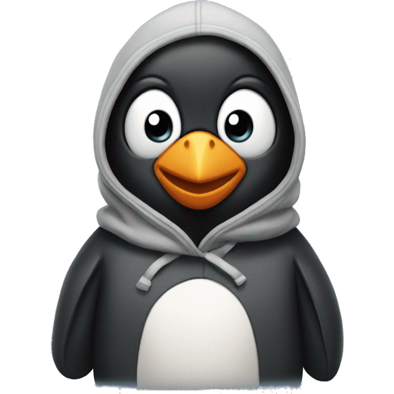 penguin wearing a hoodie emoji