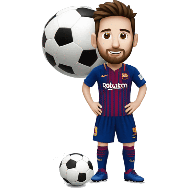 Haz un Messi con un balón emoji