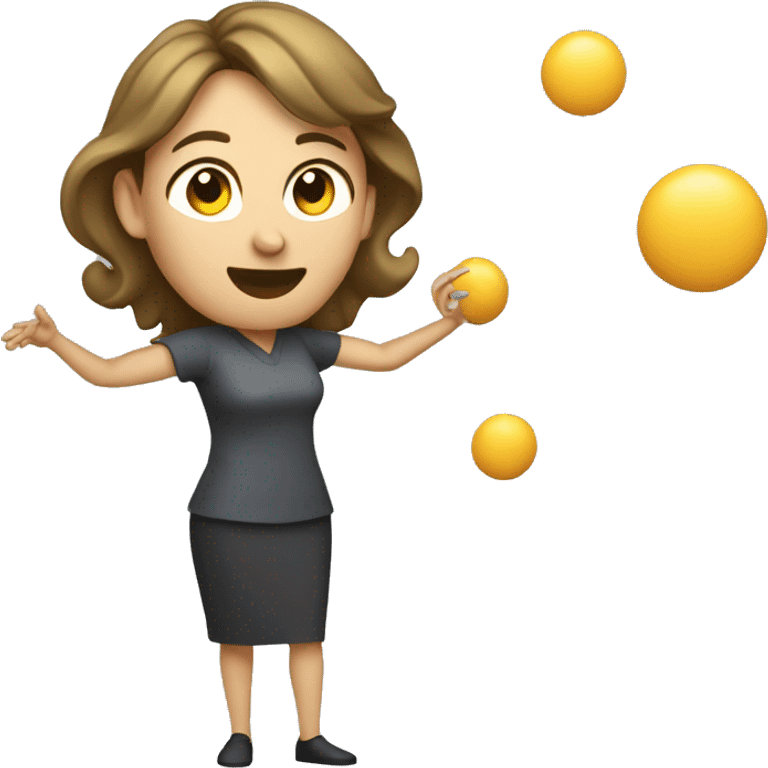 woman  juggling bytes emoji