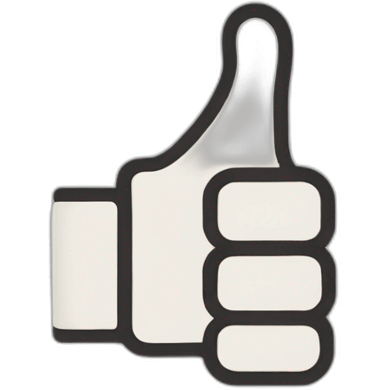 A thumbs up with the top part of the thumb being horizontal emoji