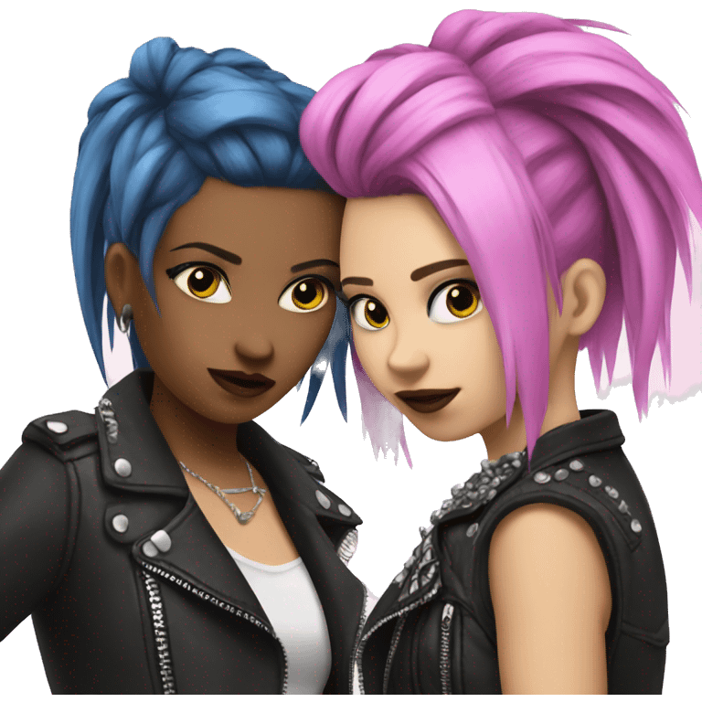 2 girls punk party  emoji