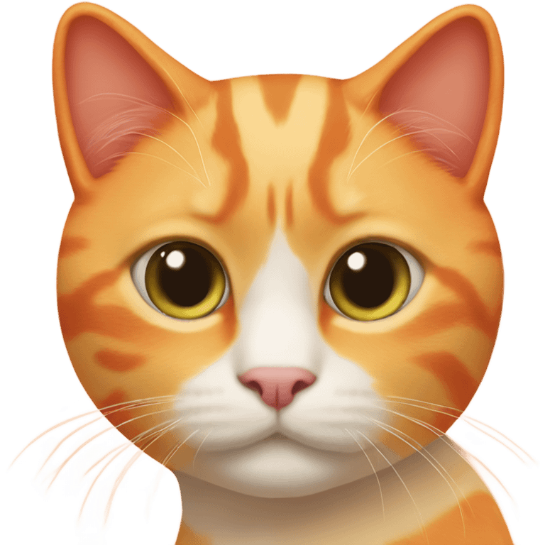 Orange sherbert cat emoji