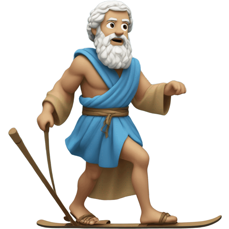 Socrates on skis emoji