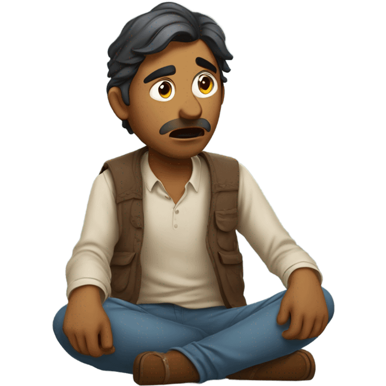 Indian man with no money emoji