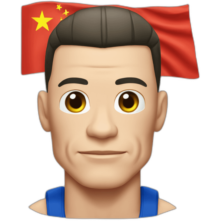 John cena with china flag emoji