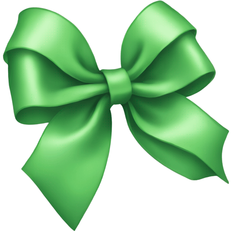 Green coquette bow emoji