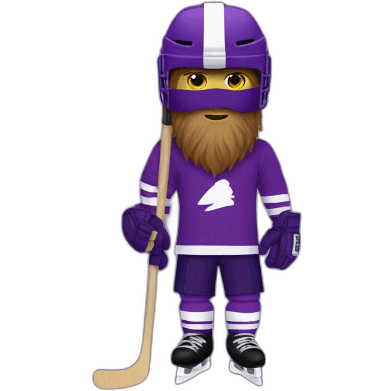 bigfoot hockey violet uniform emoji