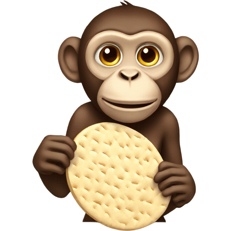 Monkey holding wafer emoji