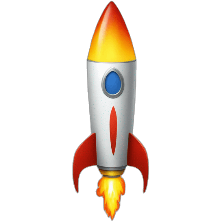 rocket with flame shaped as Ukrainian trident emoji