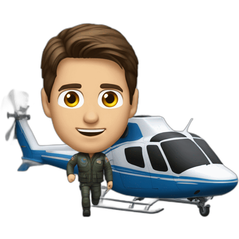 tom cruise sur un hélicoptère emoji