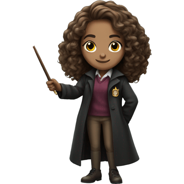 hermione granger with a magic wand emoji