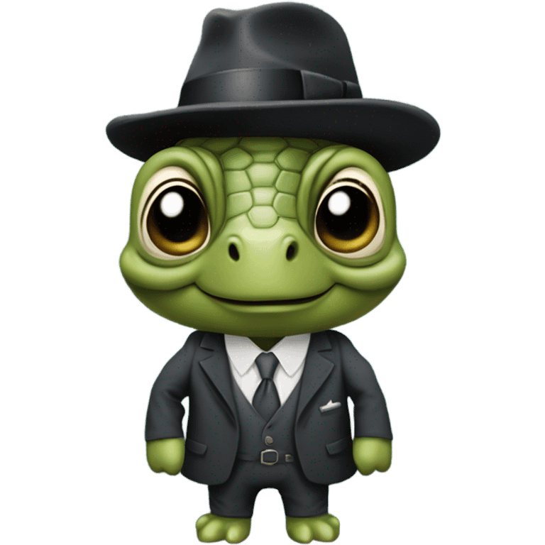 Old gangster turtle with too much cash emoji