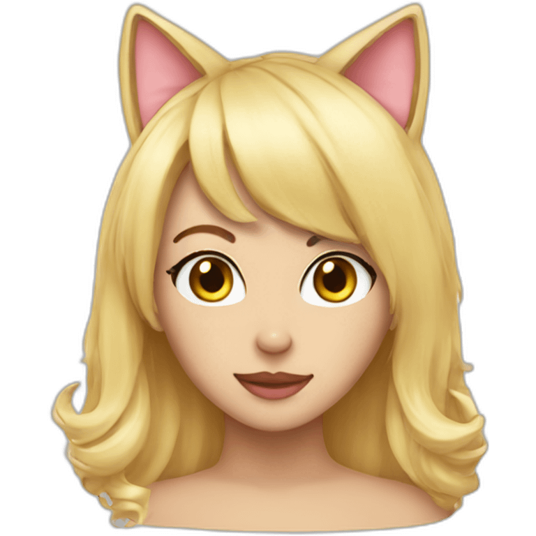 sexy blonde cat ears emoji