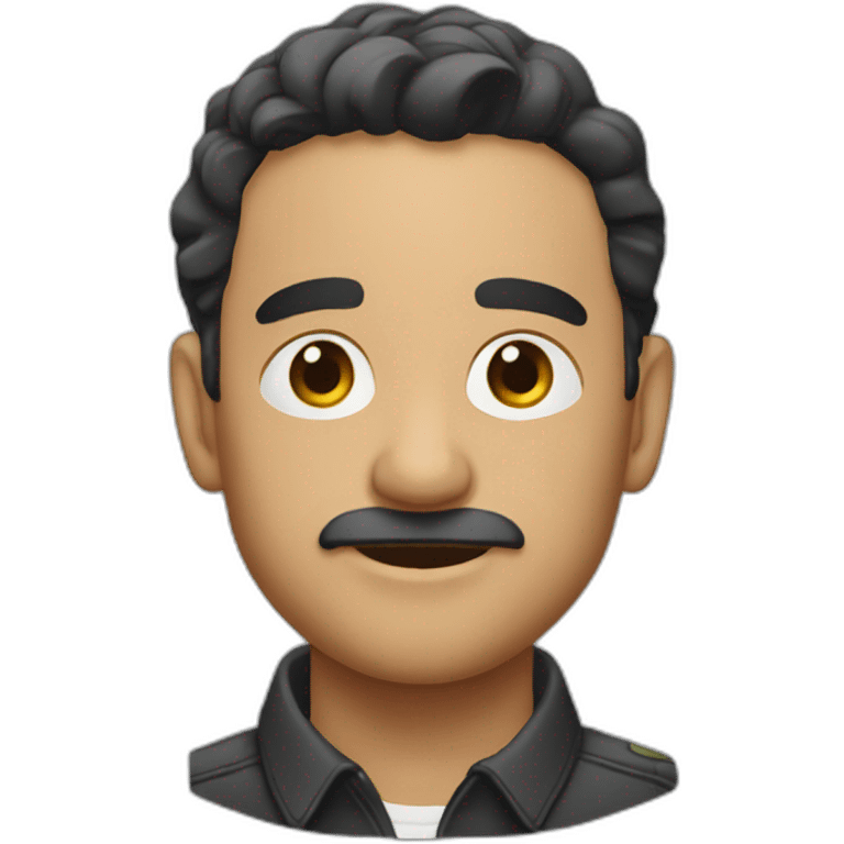 Chico moreno con perilla emoji