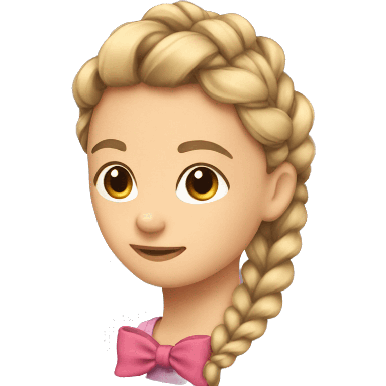 Single braid with bow  emoji