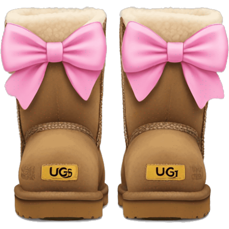 ugg boots with a pink bow  emoji