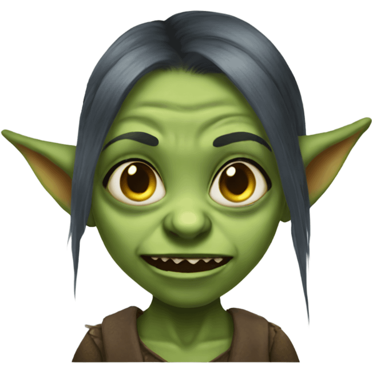 Ugly goblin girl emoji