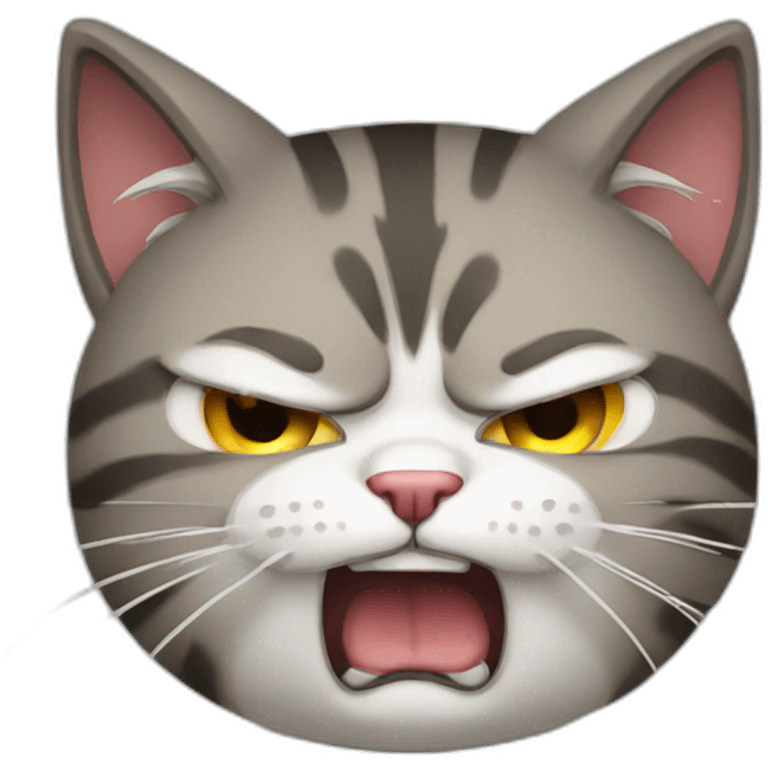 Angry cat crying emoji