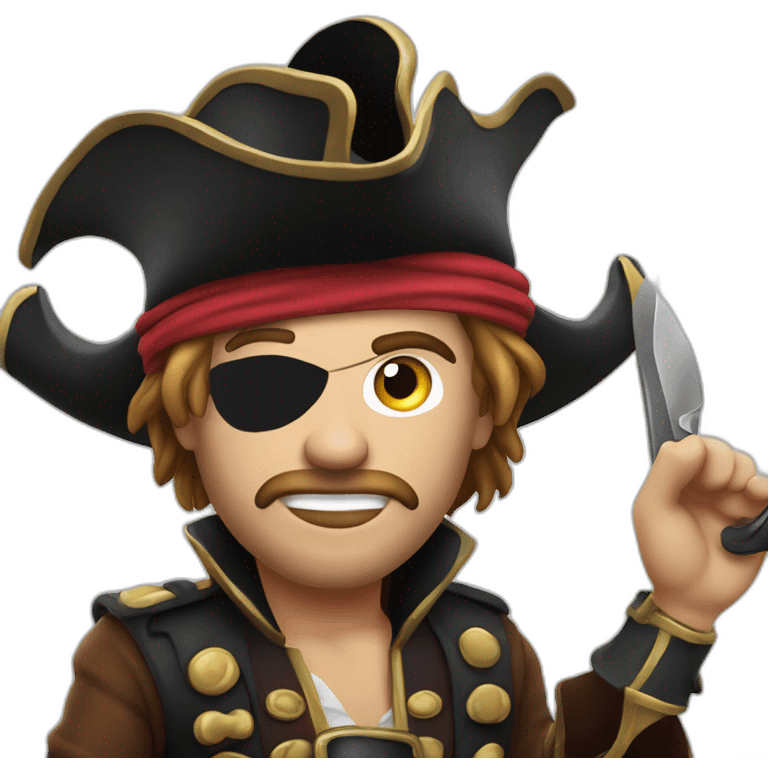 pirate avec la main devant l'œil emoji